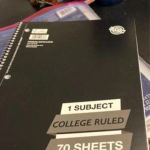 Basic 1 Subject Spiral Notebook College Ruled - 70 sheets